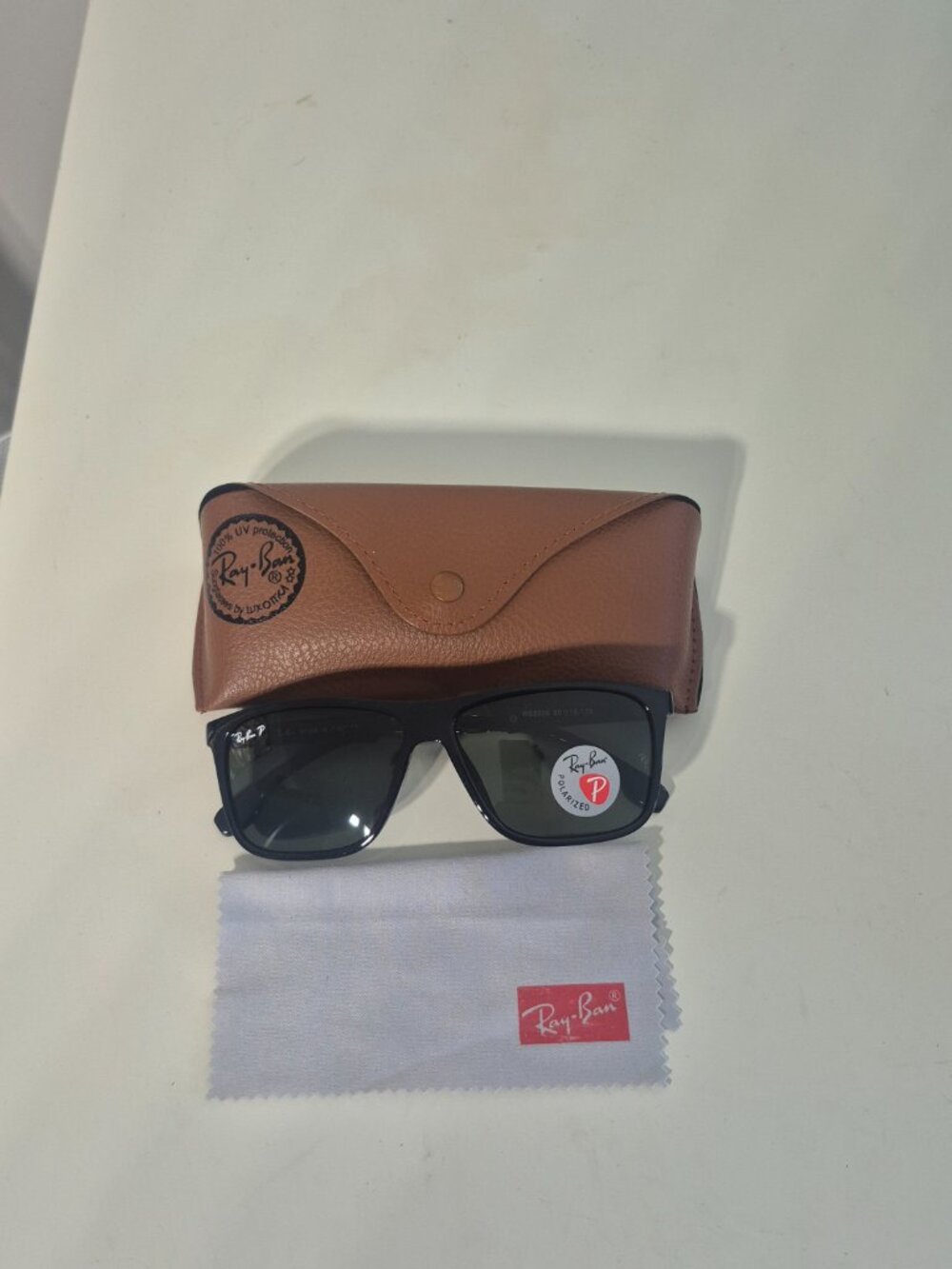 Ray-Ban Justin Polarized Sunglasses – Black + Case & Cloth
